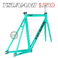 Sườn xe đạp fixed gear TSUNAMI SNM100 xanh ngọc chính hãng