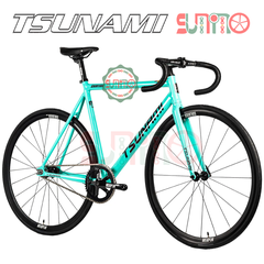 Sườn xe đạp fixed gear TSUNAMI SNM100 xanh ngọc chính hãng