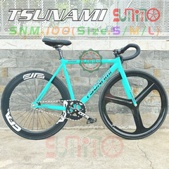 Sườn xe đạp fixed gear TSUNAMI SNM100 xanh ngọc chính hãng
