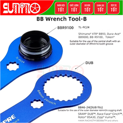 Cảo chén cốt giữa trục rỗng TOOPRE thân nhôm xi màu