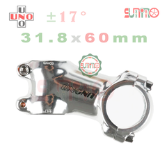 Pô tăng xe đạp UNO 17độ nhôm màu bạc