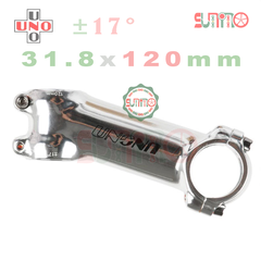 Pô tăng xe đạp UNO 17độ nhôm màu bạc