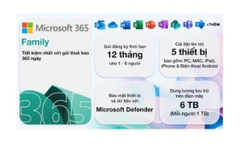 Phần mềm Office Microsoft 365 Family 6GQ-01896 (6 người/ 5 thiết bị/ người/ 12 tháng)-NK
