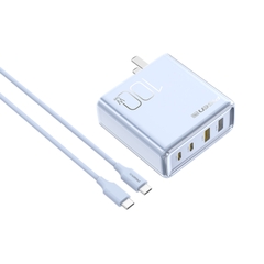 Sạc Laptop , Bộ sạc nhanh 100W 4 cổng 2C2A Crystal - PISEN PRO Crystal 100W GaNPro