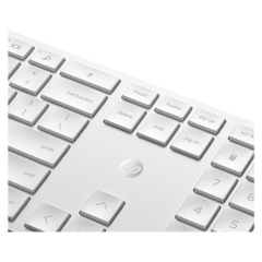 Bộ bàn phím và chuột không dây HP 650 4R016AA (2.4GHz, USB-A, màu trắng)