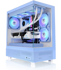 View 270 TG ARGB Hydrangea Blue Mid Tower Chassis sẵn 3 Fan