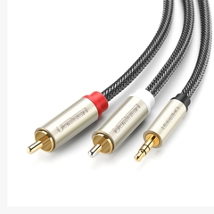 Cáp Audio 3.5mm sang 2 đầu RCA cao cấp dài 5m Ugreen 20825