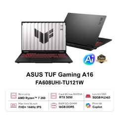 Laptop Gaming ASUS TUF Gaming A16 FA608UHI-TU121W (Ryzen 7 260, 16GB, 512GB, RTX 5050 8GB, 16