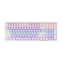 Bàn phím cơ Gaming Newmen GM328 Pro Red Switch White-Purple (100 phím, Hot-Swap, Rainbow LED)