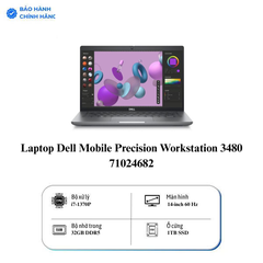 Laptop Dell Mobile Precision Workstation 3480 71024682 (Intel Core i7-1370P | 32GB | 1TB | RTX A500 4GB | 14 inch FHD | Win 11 Pro)