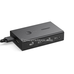 Bộ chuyển tín hiệu 2 CPU dùng 1 màn hình KVM Switch HDMI 2.0, USB 4K@60Hz Ugreen 15166 cao cấp