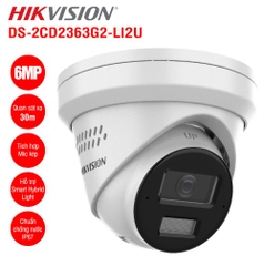 Camera IP Turret 6MP Hikvision DS-2CD2363G2-LI2U
