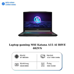 Laptop gaming MSI Katana A15 AI B8VE 402VN