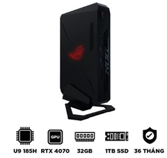 Máy tính Mini PC ASUS ROG NUC RNUC14SRKU9189A1I (Ultra 9 185H, RTX 4070 8GB, RAM 32GB DDR5, SSD 1TB, Win 11)