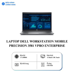 LAPTOP DELL WORKSTATION MOBILE PRECISION 3581 VPRO ENTERPRISE (71024677) (I7-13800H/32GB RAM/1TB SSD/RTX A500 4GB/15.6 INCH FHD/ WIN 11 PRO/XÁM)