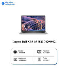 Laptop Dell XPS 15 9520 70296962 (Core i7-12700H | 16GB | 1TB | RTX 3050 Ti 4GB | 15.6 inch FHD | Win 11 | Office | Bạc)