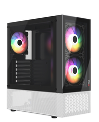 Thùng máy Magic GM-04 Black White Air sẵn 3 Fan