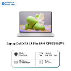 Laptop Dell XPS 13 Plus 9340 XPSU5002W1 (Ultra 5 125H/ 16GB/ 2TB SSD/ 13.4inch QHD+ Touch/ Win 11/ Office/ Platinum/ 1Y)