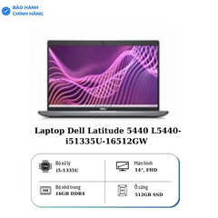 Laptop Dell Latitude 5440 L5440-i51335U-16512GW (i5 1335U/ Ram 16GB/ SSD 512GB/ Windows 11/ 1Y)