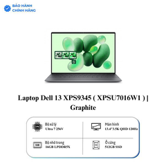 Laptop Dell 13 XPS9345 ( XPSU7016W1 ) | Graphite | Intel Core Ultra7-256V | RAM 16GB | 512GB SSD | Intel Arc Graphics | 13.4 inch QHD+ Touch | Win11 + Office 2024 + Microsoft 365 | 1Yr