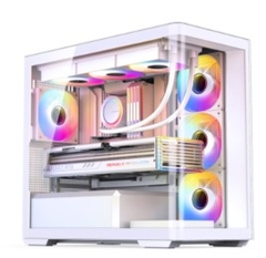 Vỏ case JONSBO D300 BLACK (mATX/Mid Tower/Màu Đen-Trắng/Kính Cong)