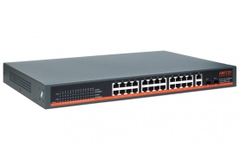 APTEK SF1244P | Switch 24 Cổng PoE 100Mbps Chuyên Dụng Camera + 4 UpLink