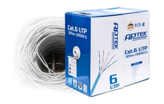 Cáp mạng APTEK Cat.6 UTP Copper 24AWG 305m (Xám/Xanh)