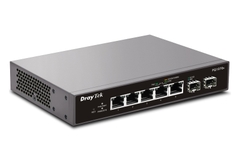Switch PoE DrayTek VigorSwitch PQ1070x (5×2.5GbE PoE+, 2×SFP+ 10G, 75W, Smart Lite)