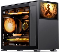 VỎ CASE JONSBO D31 STD SC BLACK (MINI TOWER | MÀU ĐEN/Trắng | MÀN HÌNH PHỤ 8'')