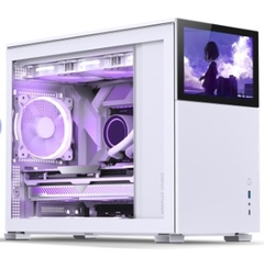 VỎ CASE JONSBO D31 STD SC BLACK (MINI TOWER | MÀU ĐEN/Trắng | MÀN HÌNH PHỤ 8'')