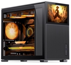 VỎ CASE JONSBO D31 MESH SC BLACK (MINI TOWER | MÀU ĐEN/TRẮNG | MÀN HÌNH PHỤ 8'')