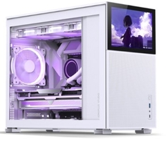 VỎ CASE JONSBO D31 MESH SC BLACK (MINI TOWER | MÀU ĐEN/TRẮNG | MÀN HÌNH PHỤ 8'')