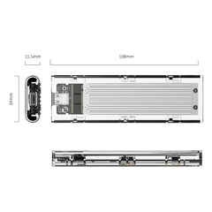 Hộp đựng ổ cứng SSD ORICO TCM2-C3-SV NVMe M.2 - Tốc độ 10Gbps