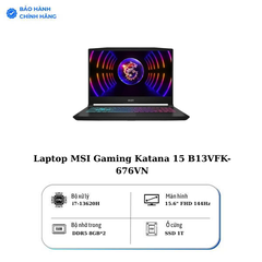 Laptop MSI Gaming Katana 15 B13VFK-676VN i7 13620H/16GB/1TB/Geforce RTX 4060 8GB/15.6