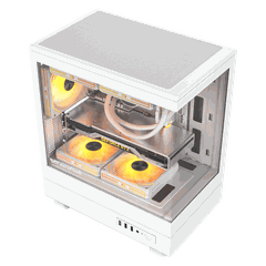 VỎ CASE DARKFLASH DB330M MESH WHITE GLASS (M-ATX, CHƯA FAN)