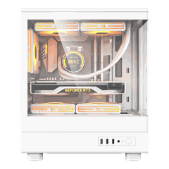 VỎ CASE DARKFLASH DB330M MESH WHITE GLASS (M-ATX, CHƯA FAN)