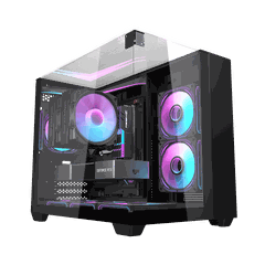 VỎ CASE MÁY TÍNH DARKFLASH L285M BLACK (M-ATX ,ITX,RAD 360, KHÔNG FAN)