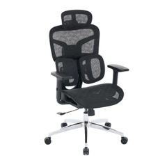Ghế công thái học EDRA EEC226 (Full lưới, kê tay 3D, ngả 135°, đen)