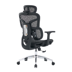 Ghế công thái học EDRA EEC226 (Full lưới, kê tay 3D, ngả 135°, đen)