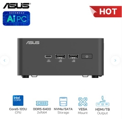 Mini PC Asus NUC 15 Pro Tall BNUC15CRHI500000 (Core 5 120U/ NoOS/ 3Y)