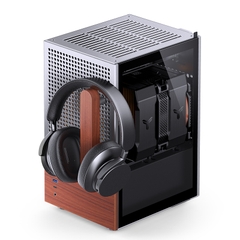 Vỏ Case JONSBO T6 (Mini-ITX, Nhôm 3mm, Gỗ, GPU 215mm, Black/Silver)