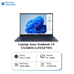 Laptop Asus Zenbook 14 UX3405CA-PZ187WS (16GB | 512GB | Intel Arc | 14 inch 3K OLED | Win 11 | Office | Xanh | Pen)