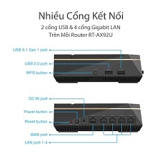 Router wifi ASUS RT-AX92U Chuẩn AX6100