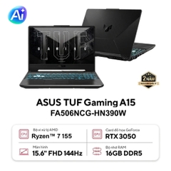 Laptop Gaming ASUS TUF Gaming A15 FA506NCG-HN390W (Ryzen 7 155, 16GB, 512GB, RTX 3050 4GB, 15.6