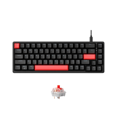 Bàn phím cơ Keychron Lemokey X6-A3 (65%, Brown Switch, Red Backlight, QMK)