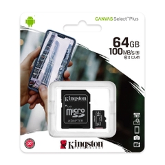 Thẻ Nhớ Micro SD Kingston Canvas Select Plus Class 10 64GB (SDCS2/64GBSP)