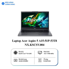 Laptop Acer Aspire 5 A15-51P-53T8 NX.KSCSV.004