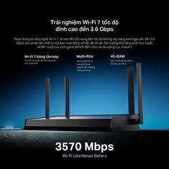 Router Wi-Fi TP-Link Archer BE230 (Wi-Fi 7, BE3600, băng tần kép, 2 cổng 2.5Gbps, USB 3.0)