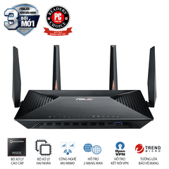 Bộ phát wifi Asus BRT-AC828 (Chuẩn AC/ AC2600Mbps/ 4 Ăng-ten ngoài/ Dưới 200 User)