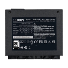 Nguồn máy tính Cooler Master V SFX Platinum 1100 (1100W, 80 PLUS Platinum, Fully Modular, SFX) - MPZ-B001-SFAP-BEU